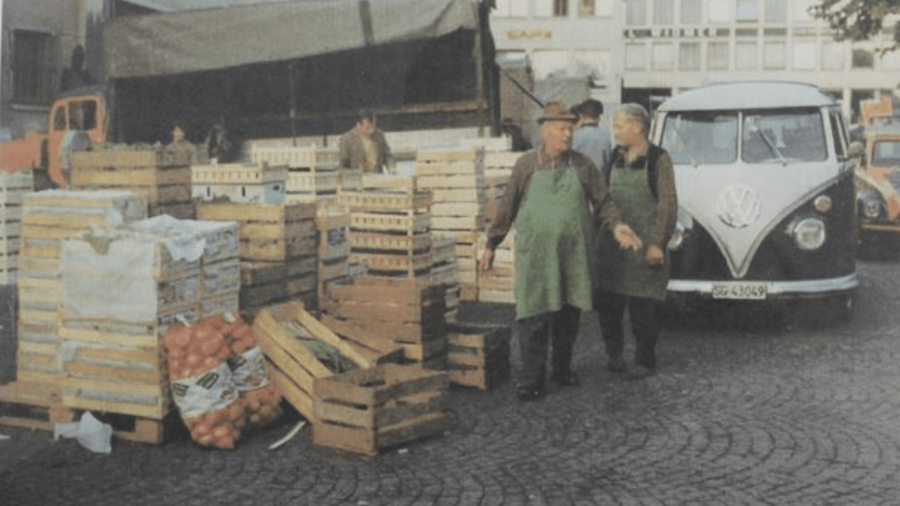1979 am Markt in St. Gallen