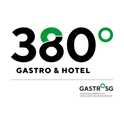 Logo 380° Gastro & Hotel, die Sonderschau von Gastro St. Gallen